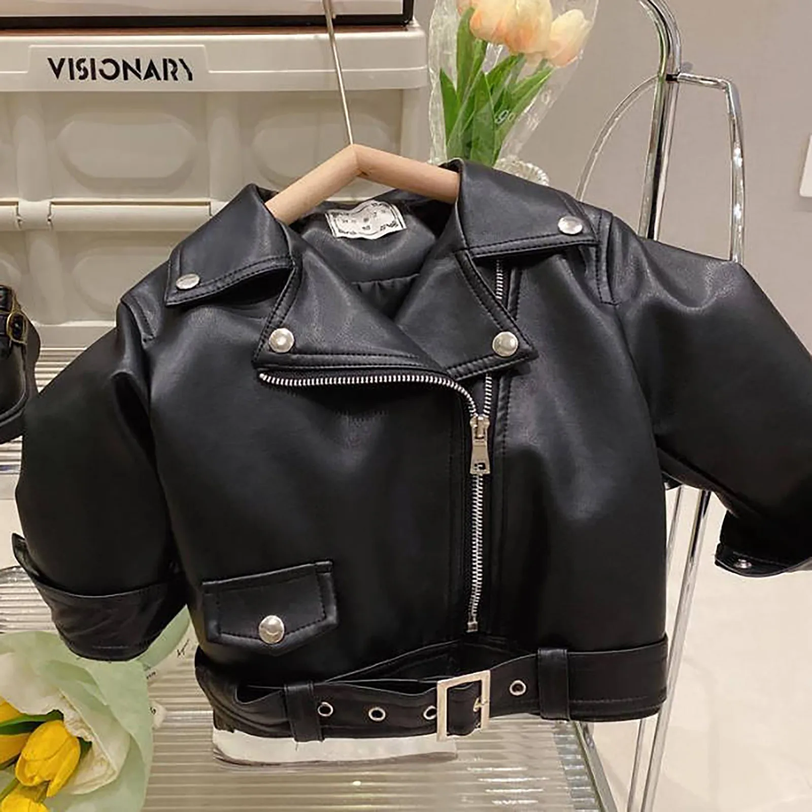 Весенне-осенние кожаные куртки для мальчиков от 2 до 8 лет новинка 2024 классическая