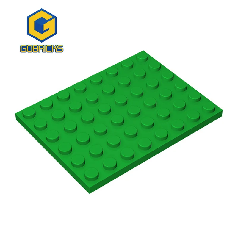Gobrick, 10 шт., детали MOC, 3036 пластина, 6x8, строительные блоки, Креативные аксессуары «сделай сам», сборные Совместимые Кирпичи, развивающие игрушки