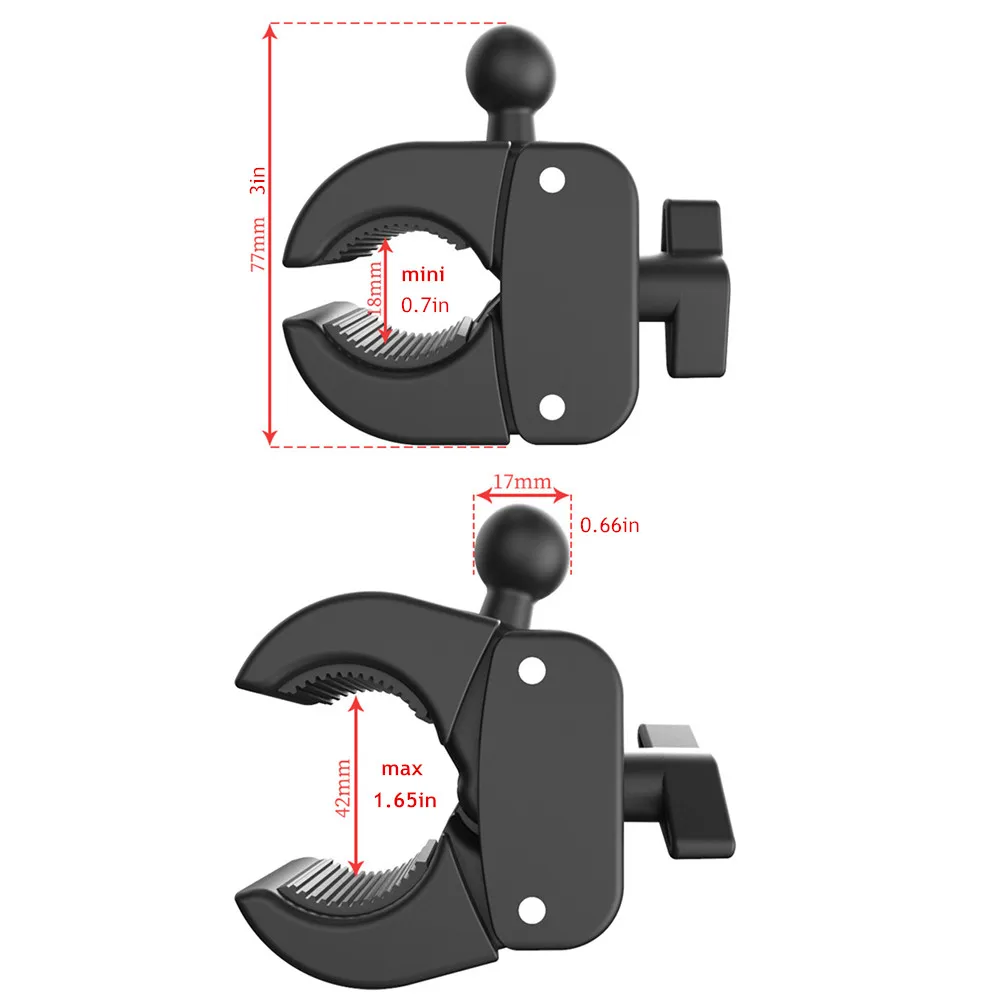 Motorcycle Bike Phone Holder Bicycle Handlebar Cell Phone Clamp for 4.7-13’’ Phone Tablet Mount 360° Rotation Mobile Phone Stand