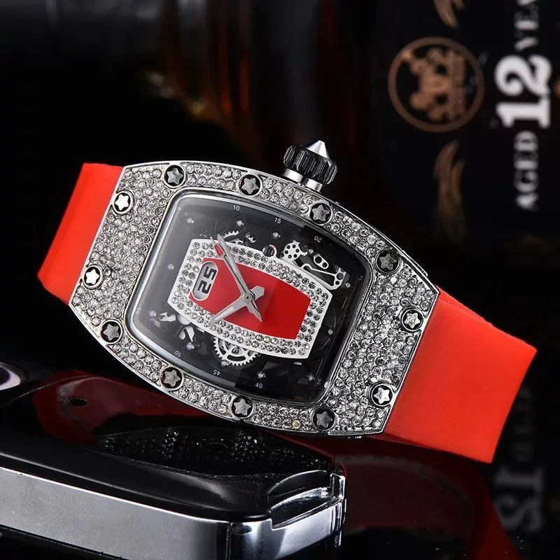 

Роскошные Лидирующий бренд женские часы модная дверная ручка со стразами кварцевые наручные часы женские часы Tonneau Shaped Часы Relogio Masculino