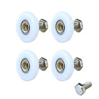 4pcs for bathroom with screw sliding shower door roller universal practical no noise glass door wheels replacement parts