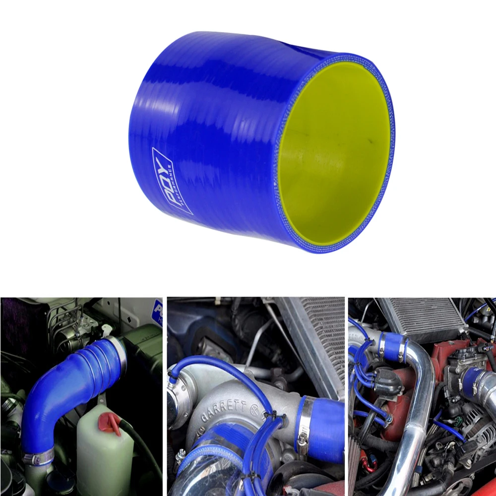 WLR RACING - СИНИЙ и желтый 2 75-3 дюйма 70 мм-76 мм СИЛИКОНОВЫЙ ШЛАНГ ПРЯМЫЙ КЕРДУКТОР ДЛЯ