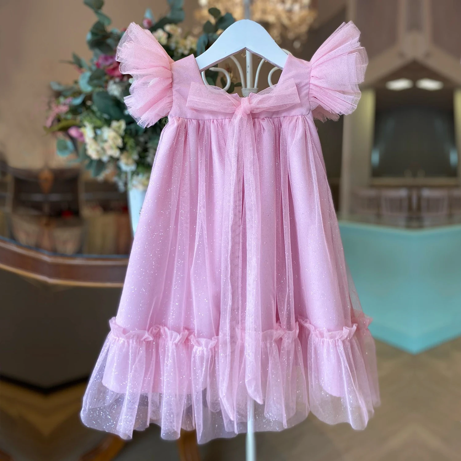 3-8T Girls Summer New Pink Dress 