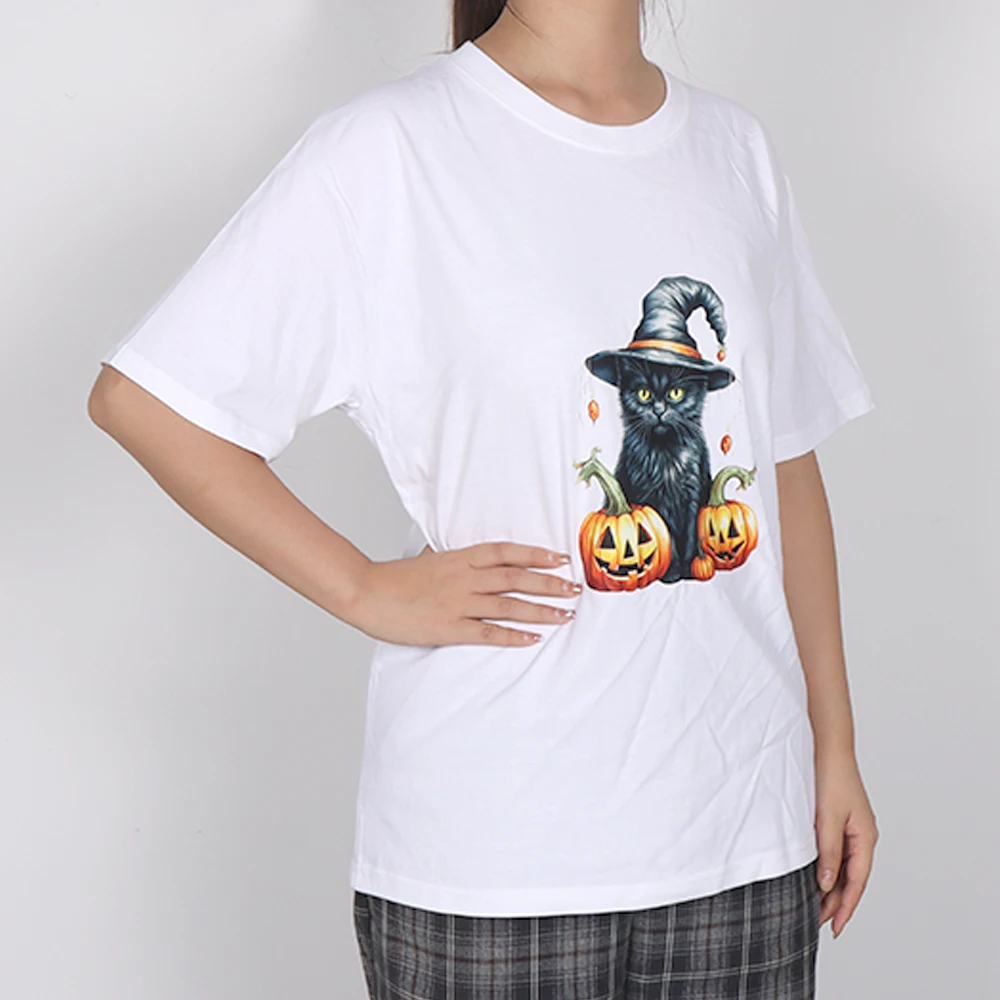 Футболка для Хэллоуина 100% хлопок индивидуальный дизайн логотип мужчин и женщин
