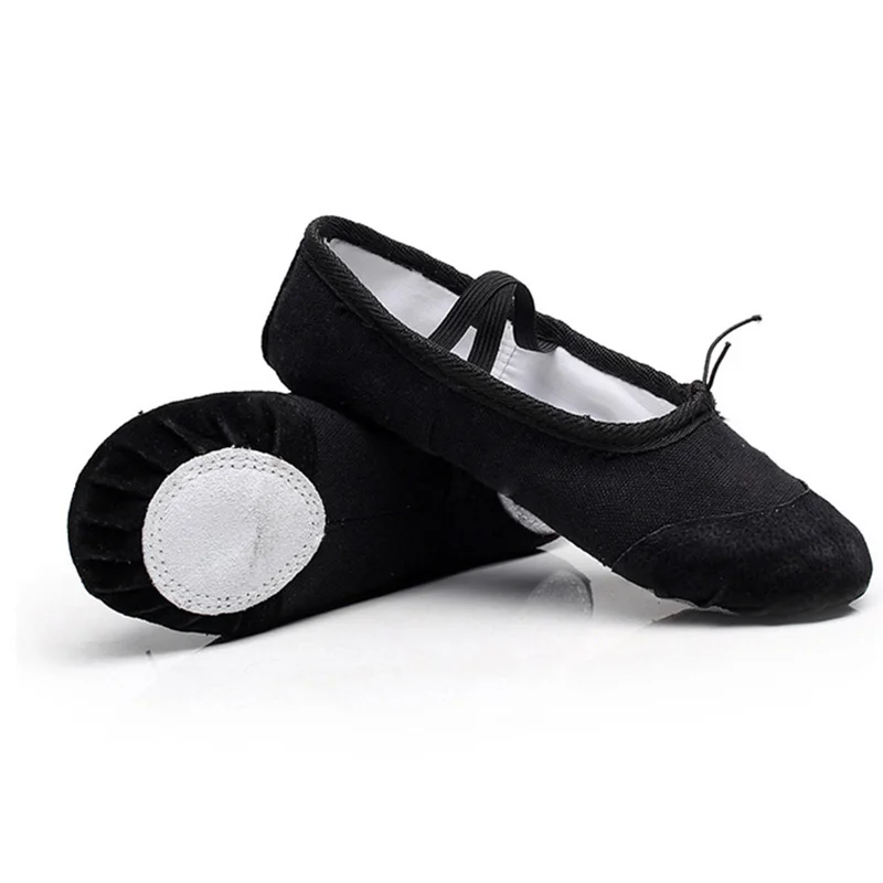 

USHINE Ballet Canvas Flats Dance Shoes for Toddler Kids Women Ballet Slippers for Dancing Girls
