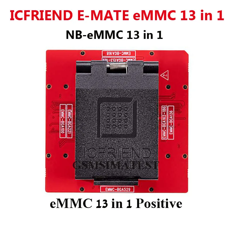 MOORC ICFriend высокоскоростной E-MATE X E MATE BOX EMATE EMMC BGA 13 дюймов 1 для 100 168 153 169 162 186 221 529 254 Z3X