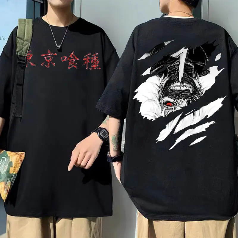 

Anime Kaneki Ken Tokyo Ghoul T-shirt Unisex Loose Streetwear Men Women Fashion Japanese Manga Graphic Tshirt Fashion 90s T Shirt