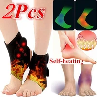 1 pair ankle support protector brace belt arthritis magnetic self heating therapy foot health care adjustable compression strap