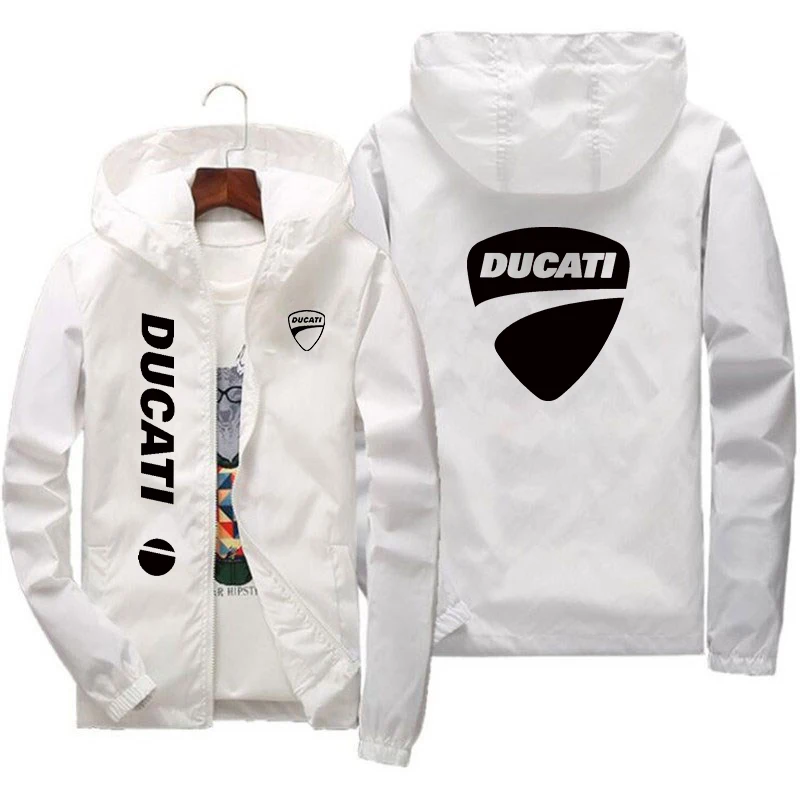 

2022 Sport DUCATI Fashion Men's Jacket Trench Coat with Sweater and Trench Hood