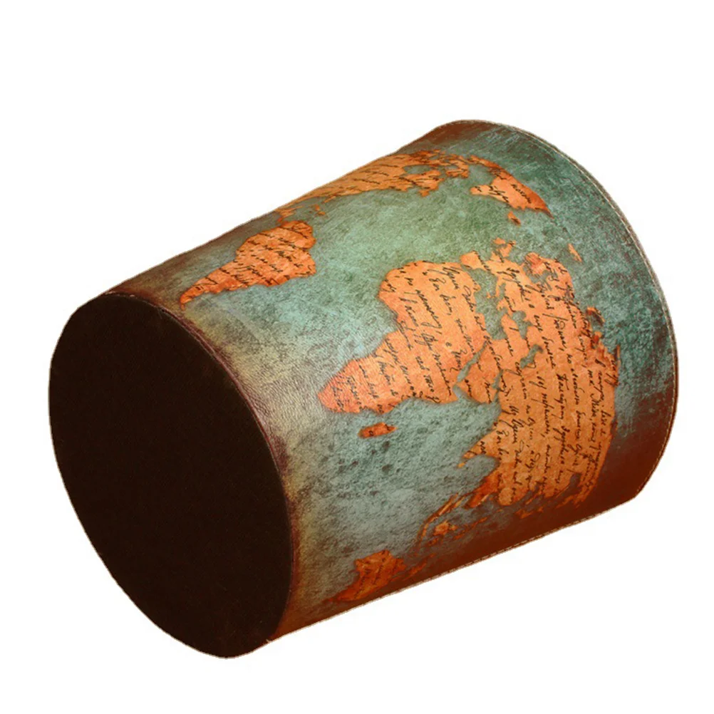 

Trash Can Bin Waste Garbage Container Basket Kitchenpaper Storage Retro Wastebasket Round Bucket Cans Bathroom Office Vintage