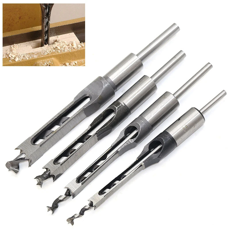 

6/8/12.7mm Steel Drill Mortising Square Auger Square Bit Bit Tools Furniture Woodworking Craving Drilling Drill Bit Hole