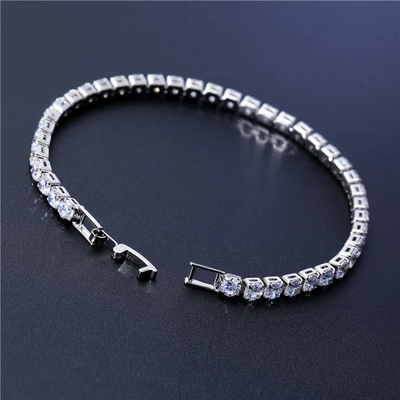 

Men's Hip Hop Bracelet Geometric Zircon Charm Couple Bracelets Punk Rock Fold Over Clasp Simple Bangles Gothic Statement Jewelry