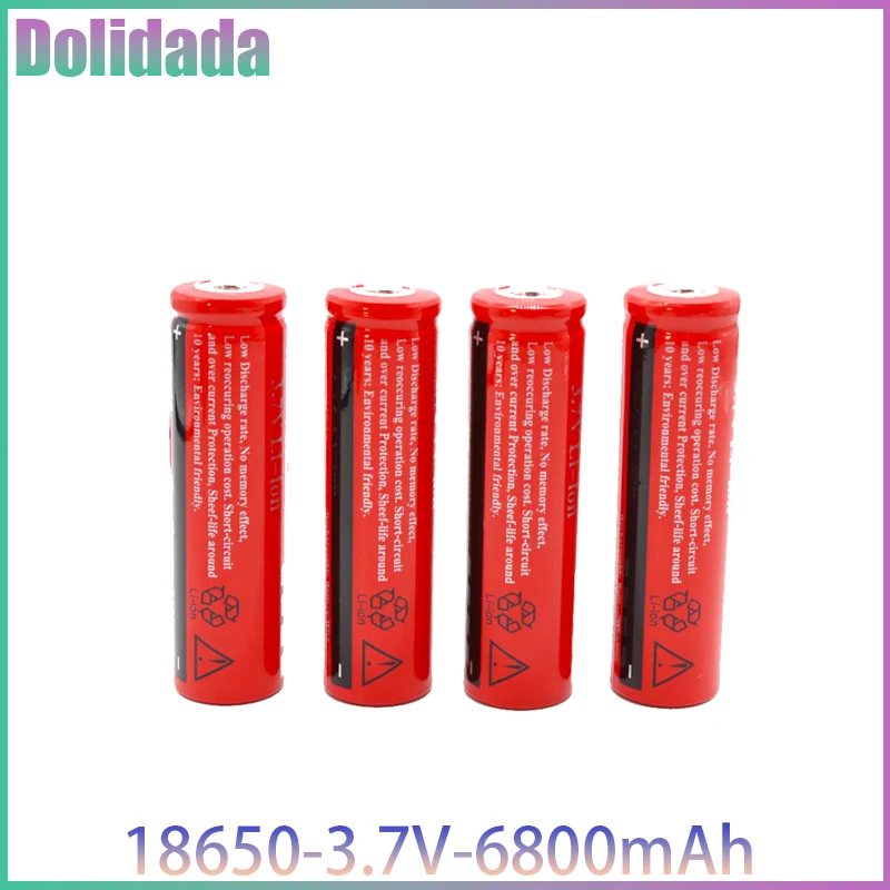 

3.7v 6800mah 18650 Battery Li-ion Rechargeable Liion Battery for Led Flashlight Torch Headlamp for High Drain Devices New Origin