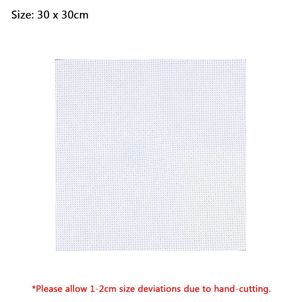 

11CT Cross Stitch Aida Cloth Cotton Canvas Cloth Embroidery Fabric White Color 30x30/45cm DIY Handcraft Supplies