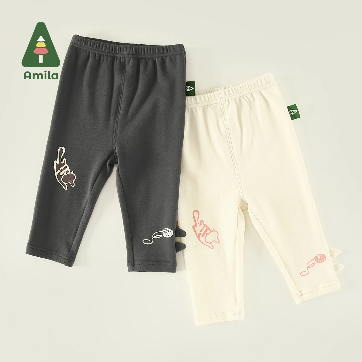 

Amila Baby Girl Leggings Pants 2023 Spring New Tight Cotton Elastic Trousers Cute Cartoon Soft and Skin Friendly Kids Clothing
