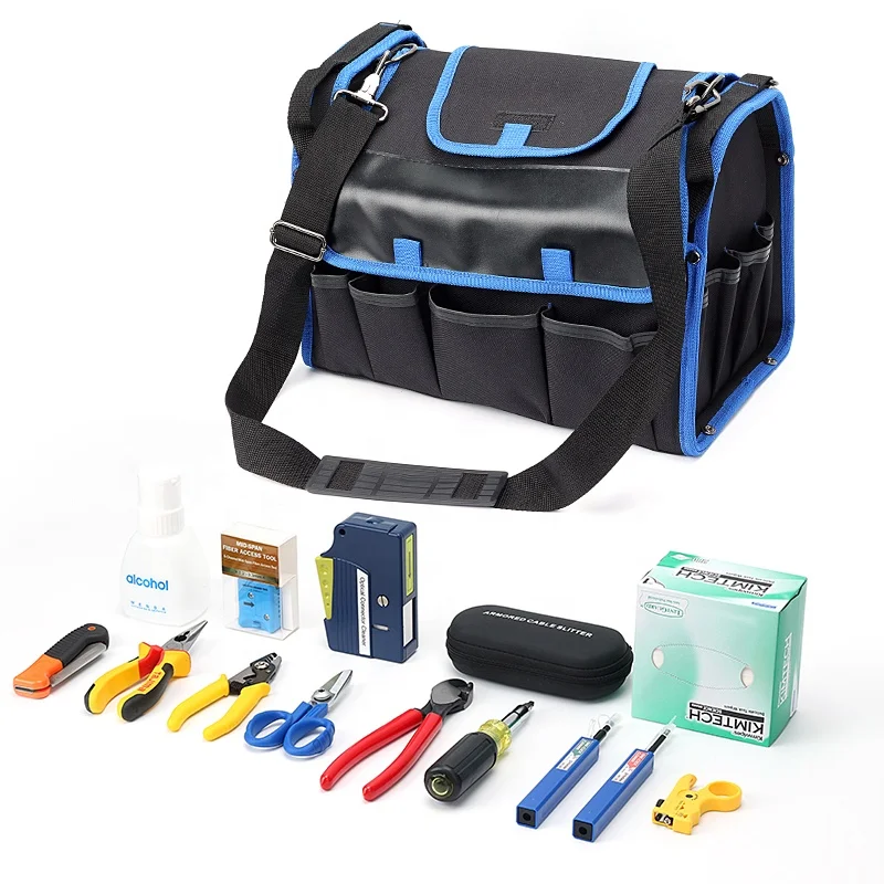 

335X280X128MM Fiber Optic Equipment FTTH Tool Kit Sets Tools