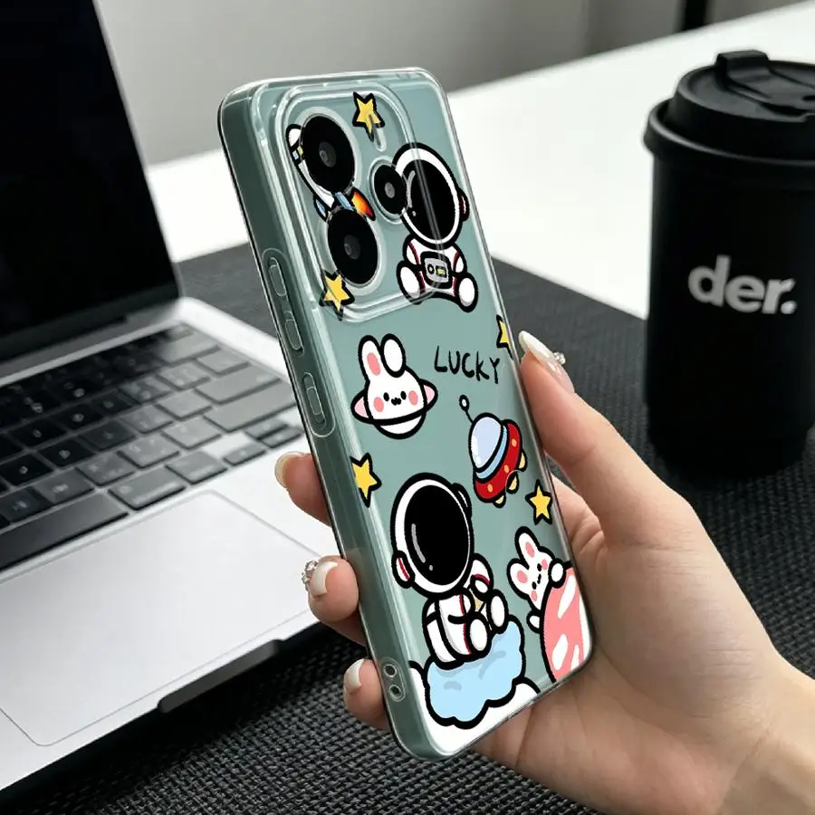 Фото Чехол для телефона Xiaomi Redmi Note 15 11 Note 13 14 Pro Plus 9 10 A4 11S 12S 13C 12 14C 10S с дизайном «Детский астронавт», мягкий чехол-накладка №3