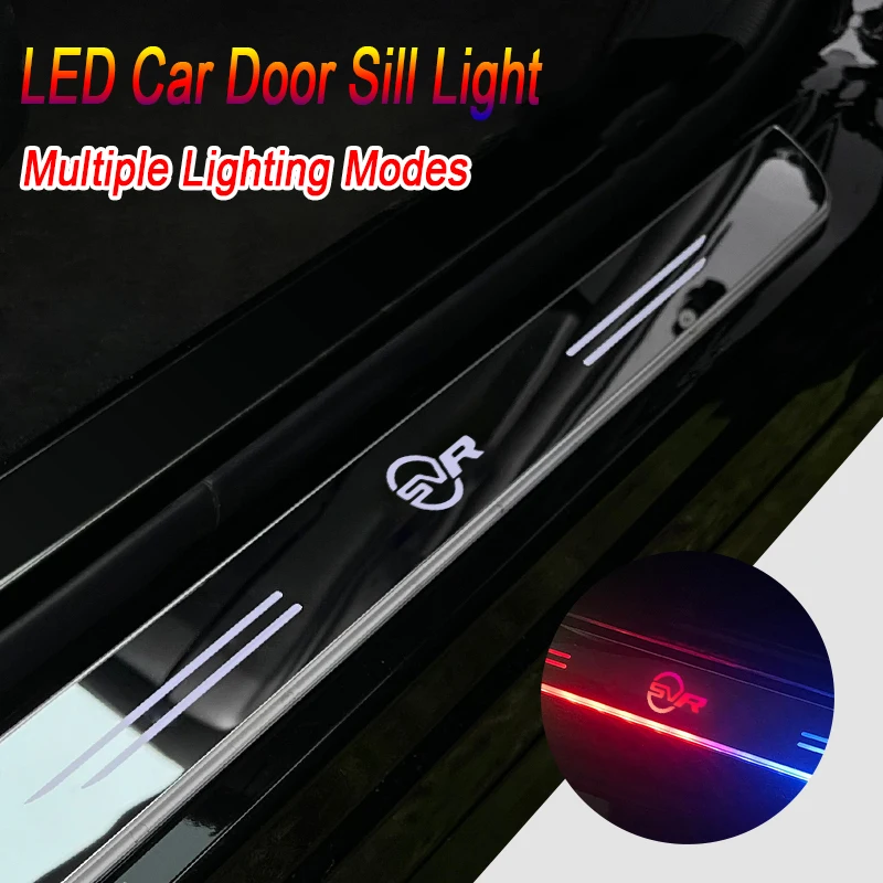 

For Land Rover SVR Logo USB Car Door Sill Light Projector Lamp LED Welcome Pedal Plate Pathway Light