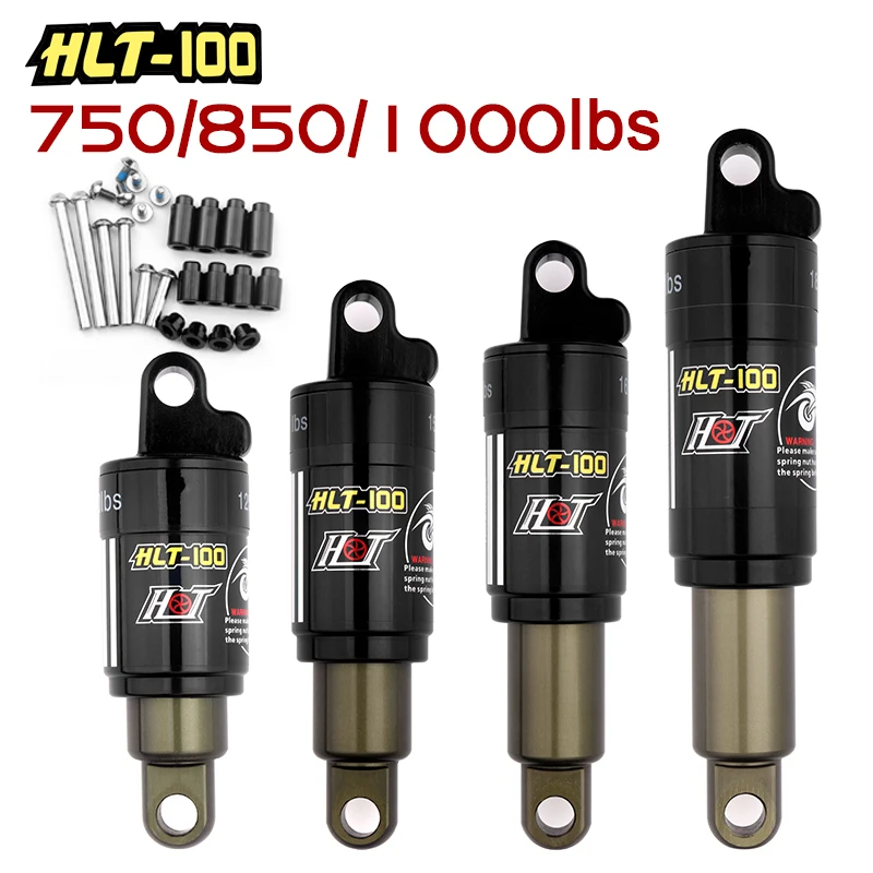 

HTL-100 150/165/185mm Bicycle Rear Shocks Mountain Bike Oil Spring MTB Electric Scooter Cycling Absorber Suspension 850/1000 lbs
