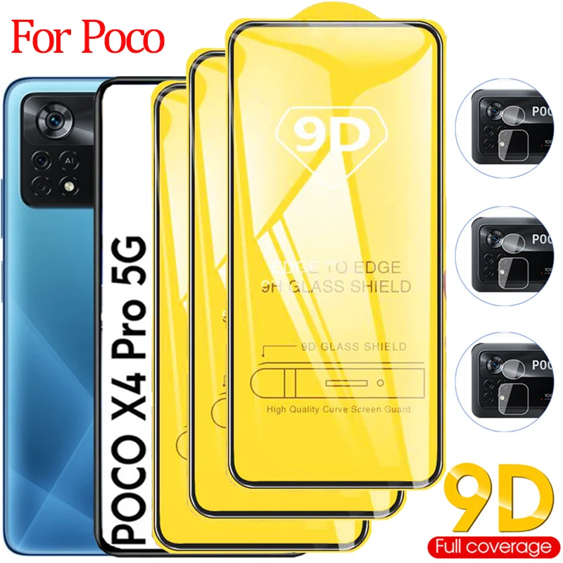 

Movie Little Poco F4 X4 GT Pro 5G Tempered Glass For Xiaomi Poco X3 X4 Pro Screen Protector Poko M3 M4 F3 Lens Film Poco X 4 Pro