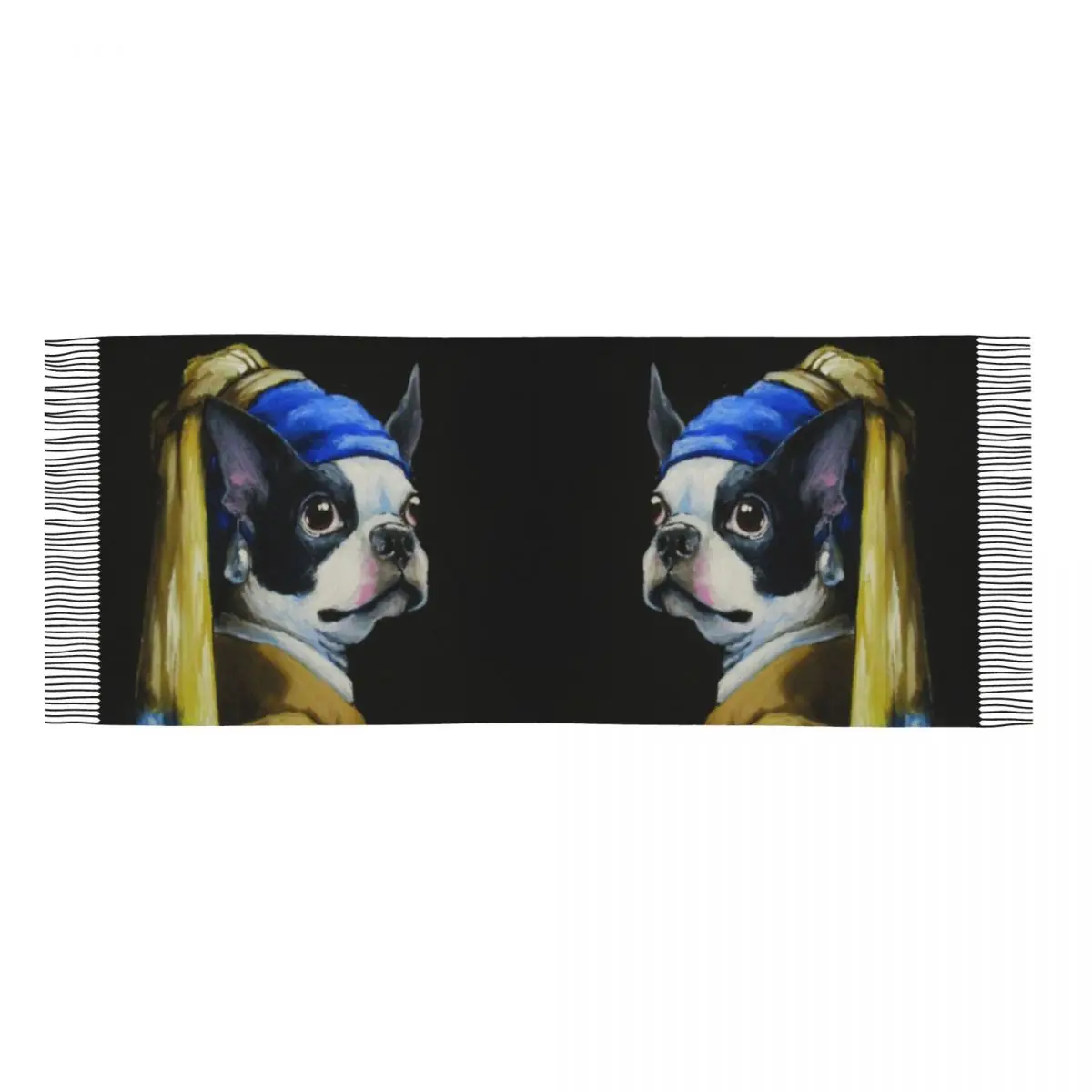 Шарф с жемчугом и принтом на заказ мужские женские зимние осенние теплые шарфы