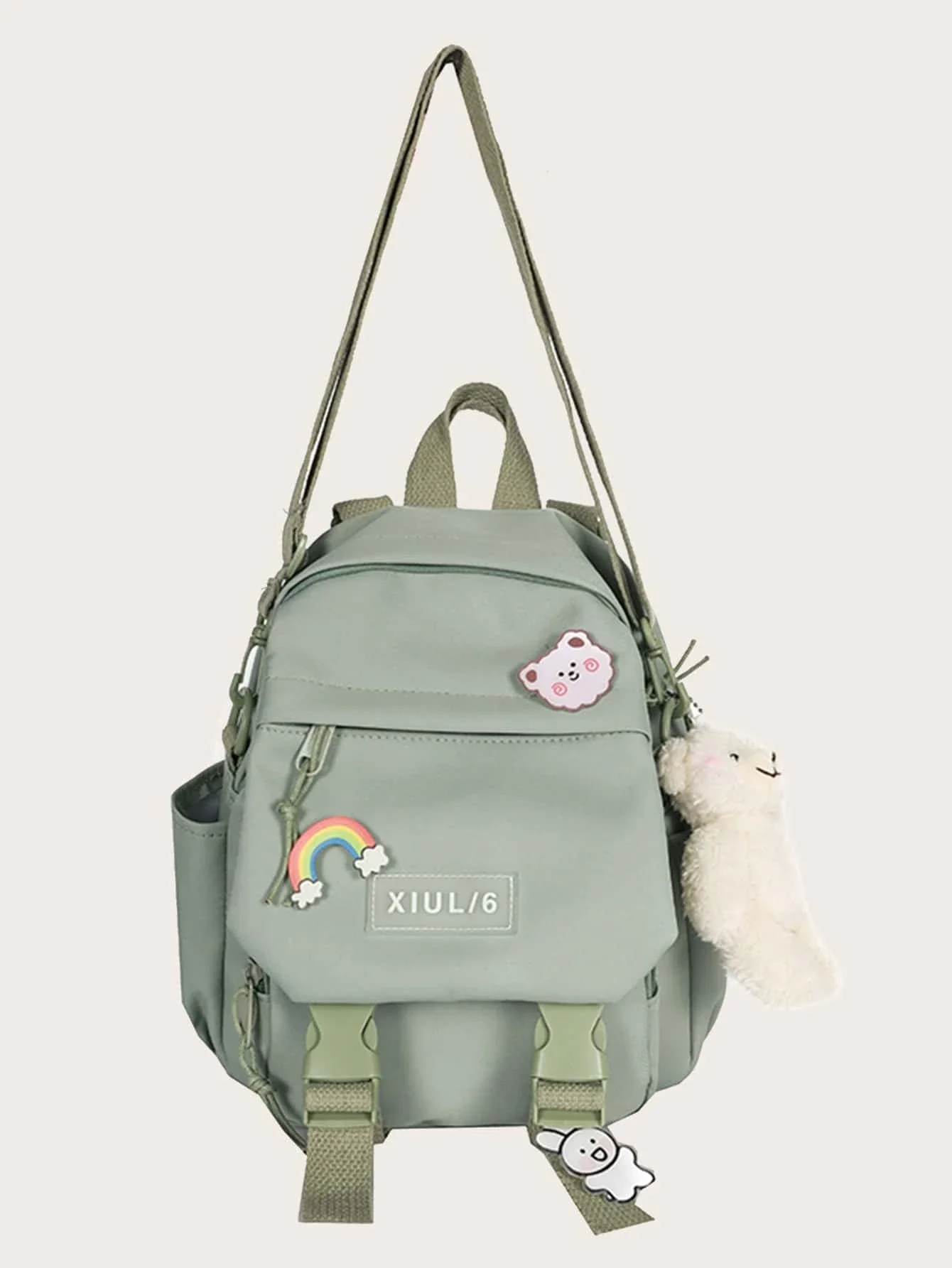 

Random Badge Decor Letter & Cartoon Patch Backpack