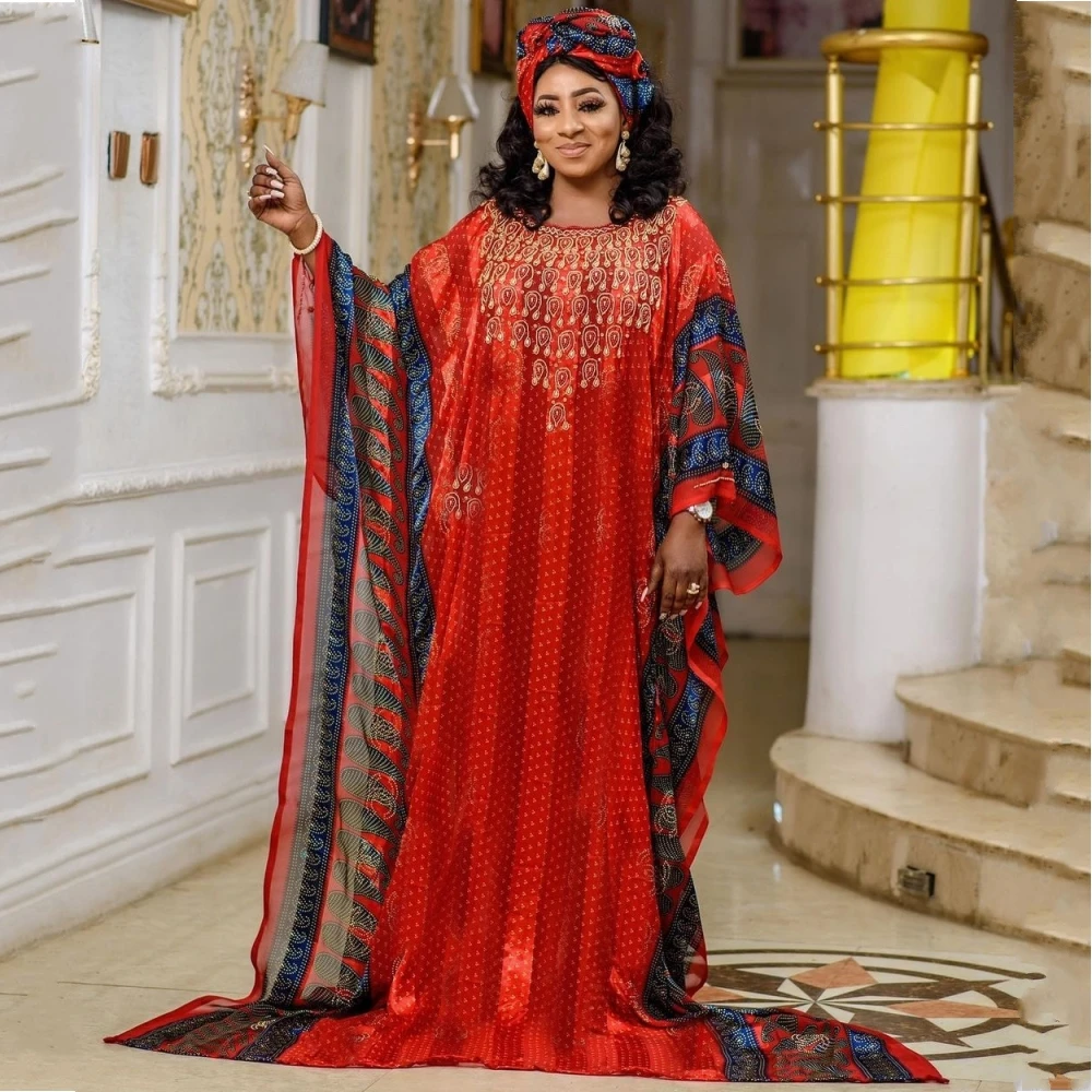 

Chiffon African Dresses For Women Long Dress Africa Clothing High Quality Fashion Africa Maxi Dress Lady Muslim Fashion Abaya