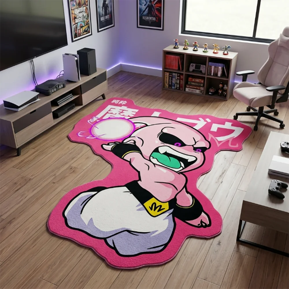 Фото Коврик/напольный коврик с 3D-принтом Dragon Ball Majin Buu Chibi - Мягкий противоскользящий коврик для игровой комнаты и декора спальни №2