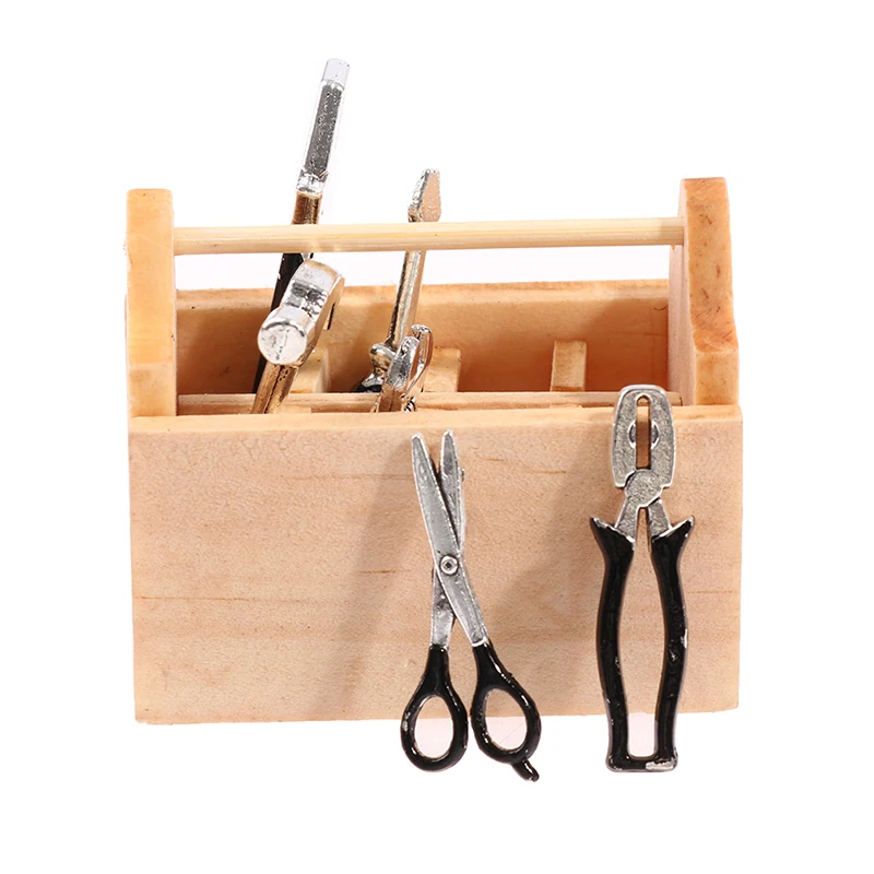 

1Set Mini Repair Tool 1:12 Dollhouse Miniature Toolbox Wrench Screwdriver Model Toy