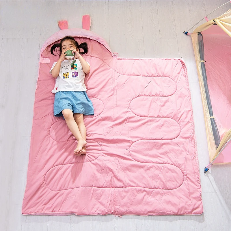 Children's Spring Summer Outdoor Camping Single Student Thickened Thermal Indoor Lunch Break Anti-kick Quilt Sleeping Bag