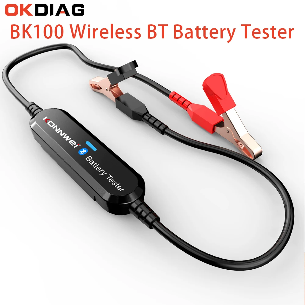 

KONNWEI New BK100 Wireless BT Battery Tester 100-2000 CCA 6V 12V Battery Detector Battery Cranking Charging Analyzer