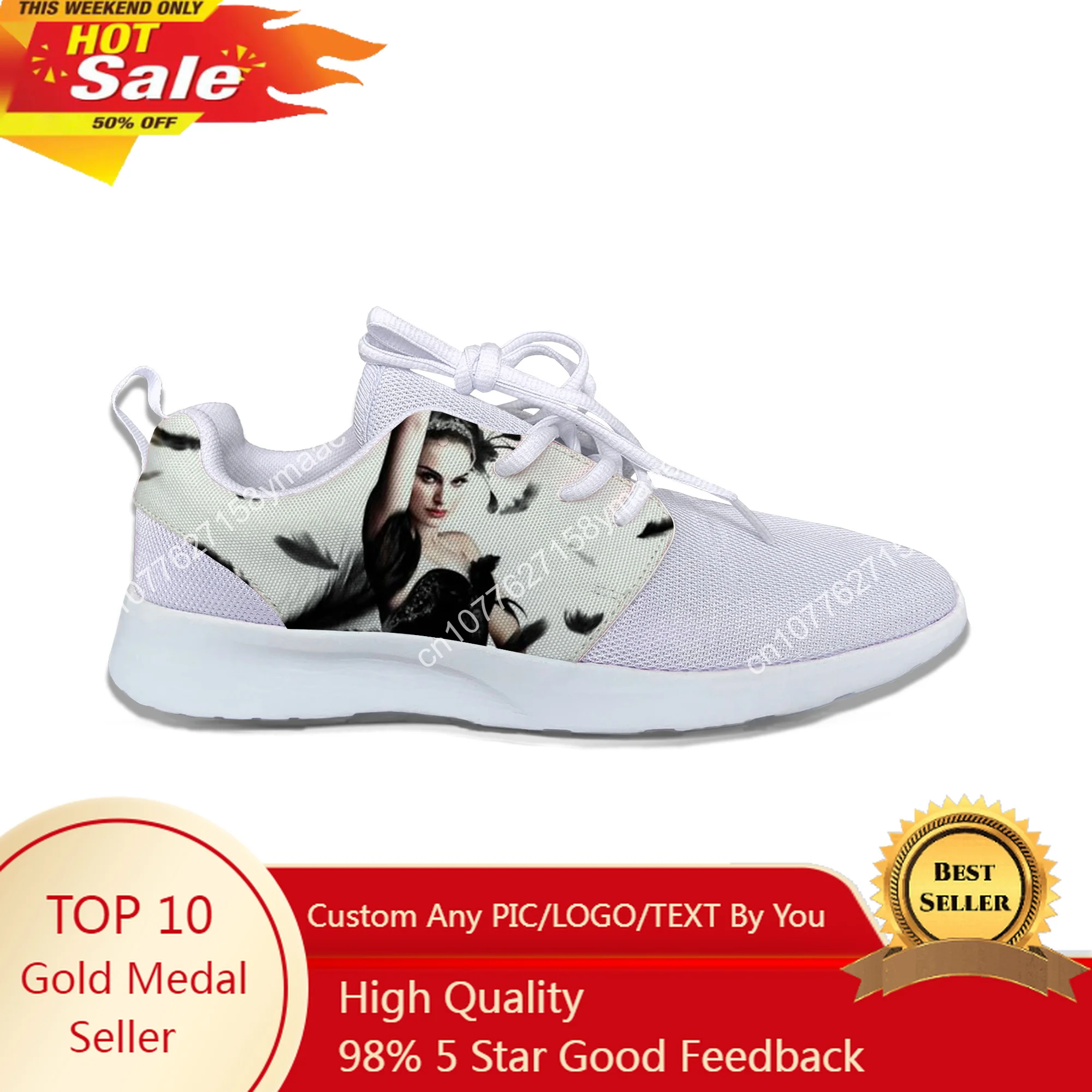 

Hot Cool Fashion Funny New Summer High Quality Sneakers Handiness Sports Shoes Men Women Natalie Portman Mesh Running Shoes
