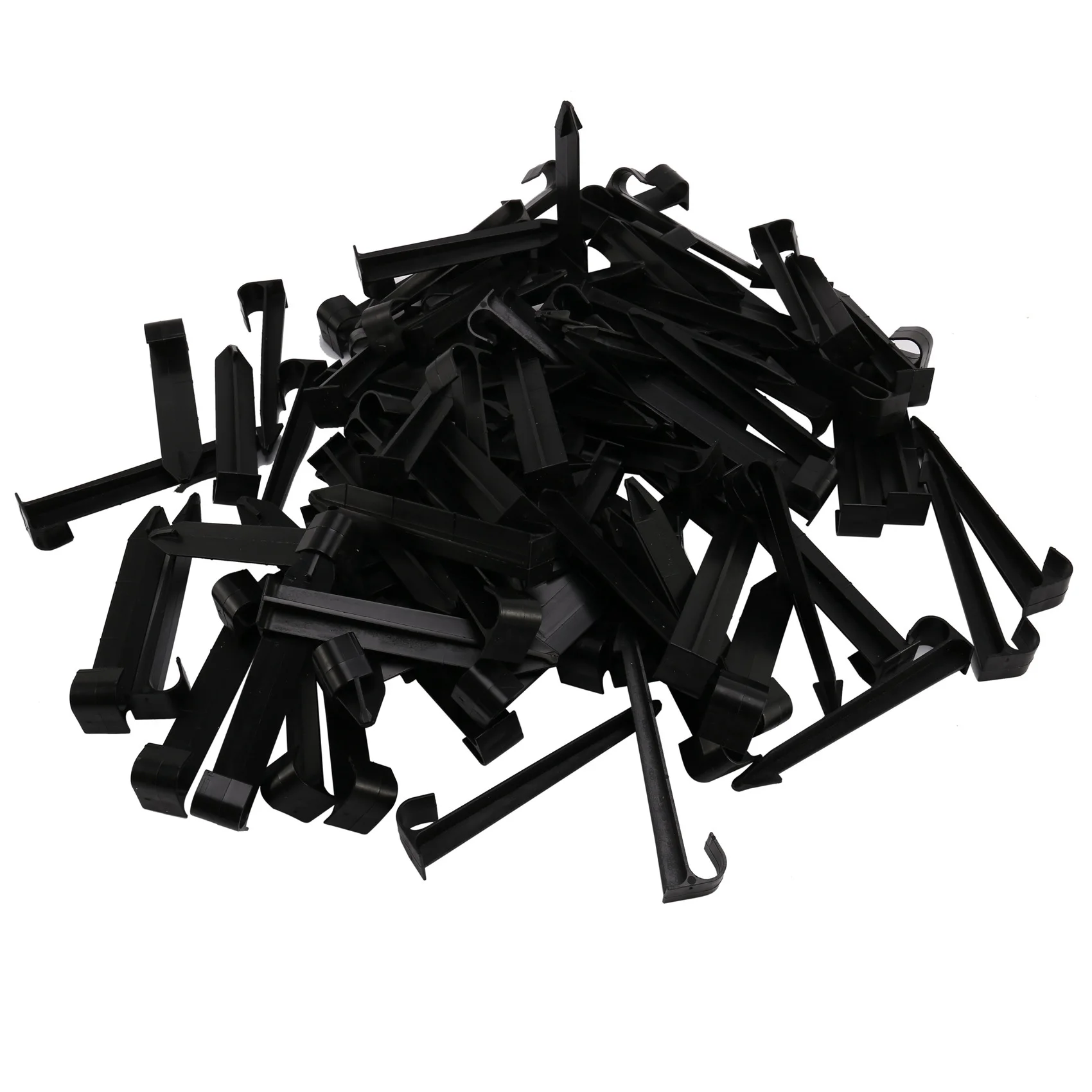 

100Pcs Dn16 Tube Pipe Hose Holders C Type Ground Stakes For Pe Tubing Drip Irrigation Fittings Brackets Garden Water Connectors