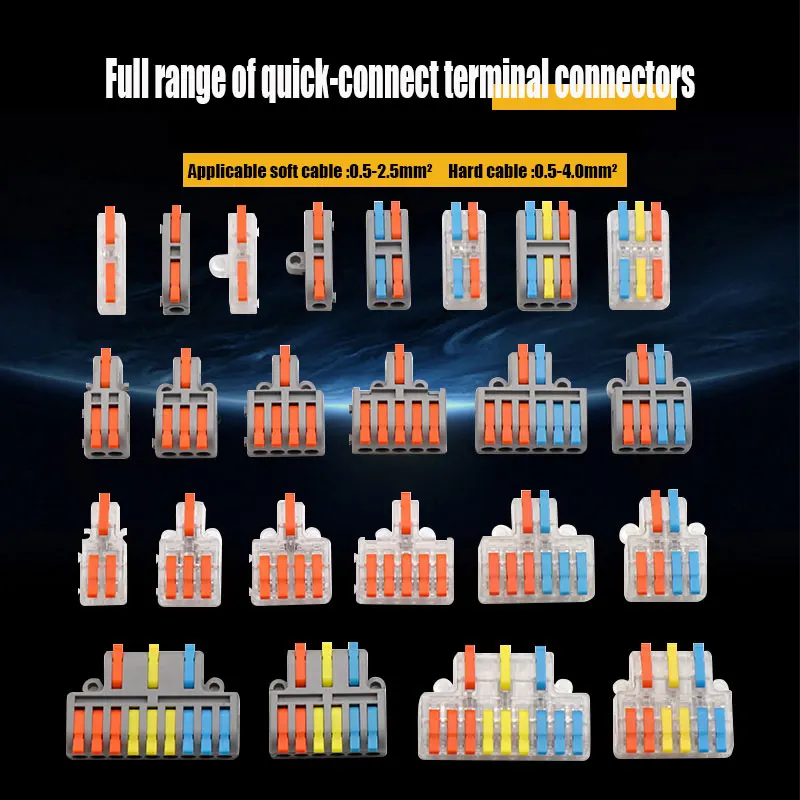 

1/5/10PCS Mini Splitter Wire Connector Quick Terminal Connector Electrician Hard and Soft Wire Merging Device