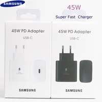 samsung s20 s22 ultra 45w original super fast charger pd quick charge adapter typec for galaxy s20plus note 10 a90 a80 tab s7