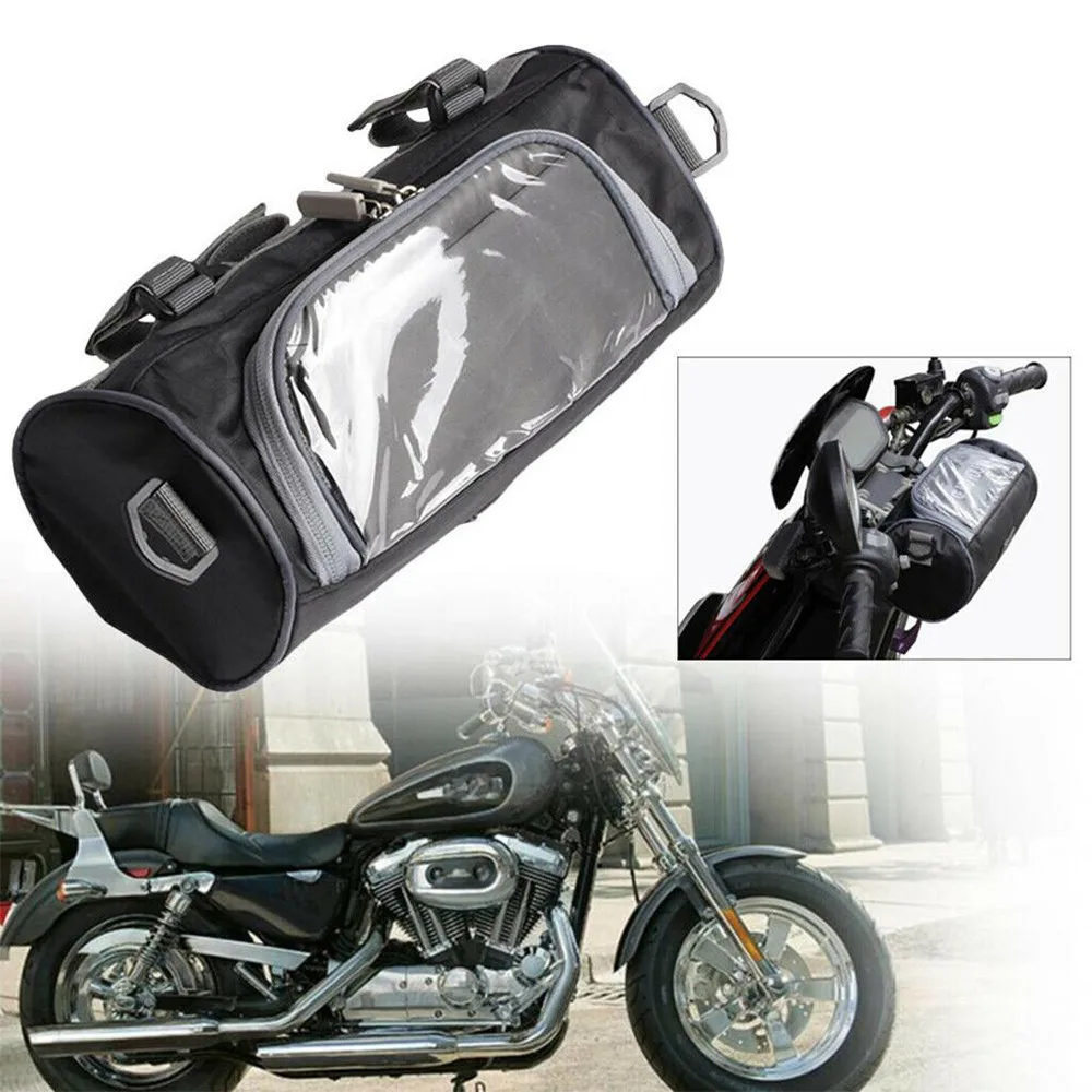 

Universal Motorcycle Bag bicycle Front Handlebar Travel Pouch Front Luggage Bag Black 2.5L Nylon Waterproof Tool Storage