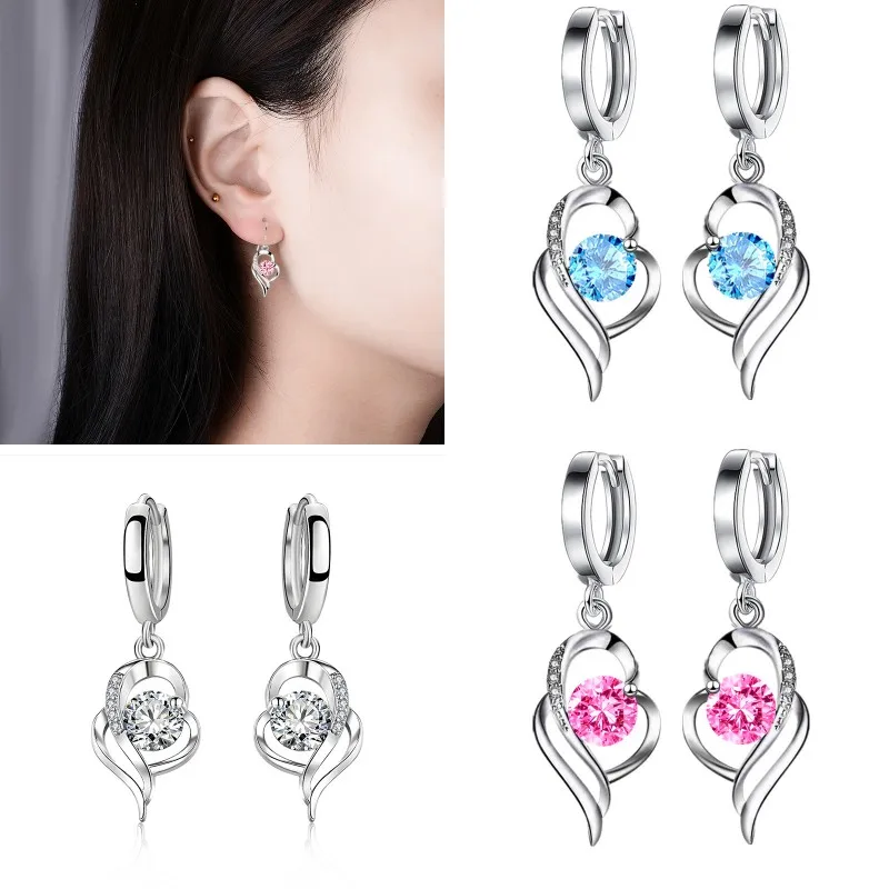 

Женские серьги-подвески из серебра 2023 пробы с фианитами