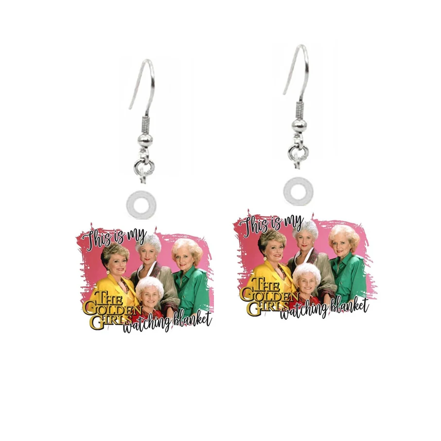 Классические Акриловые висячие серьги с героями фильма жди Golden Girls подарочные