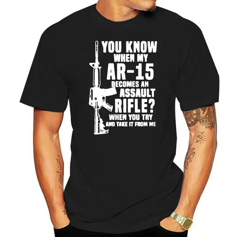 

On Sale New Fashion Summer Print Men Ar-15 Become An Assault Rifles Trump Gun Right 2Nd Amendment Unisex Custom Made T Shirts