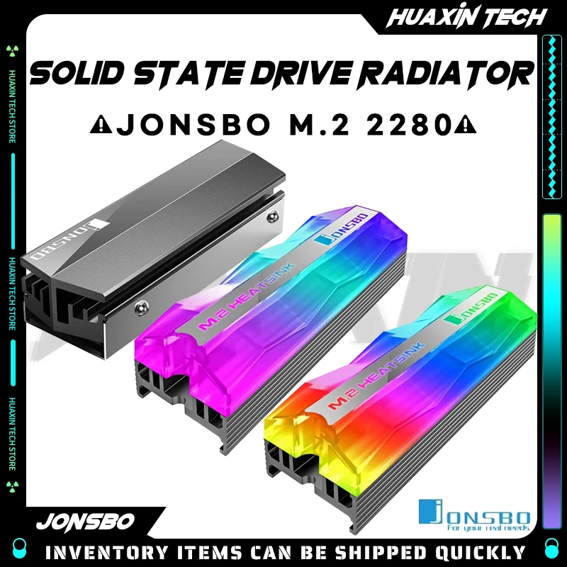 

JONSBO M.2 2280 SSD aluminum radiator streamer light effect 5V/3Pin solid state hard drive radiator ARGB light adjustable color