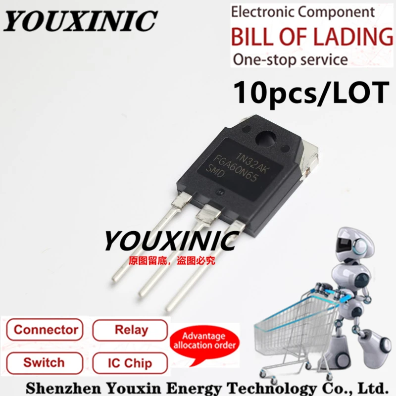 

YOUXINIC 2021+ 100% New Imported Original FGA60N65SMD FGA60N65 60N65 TO-247 IGBT Ppe Welder Commonly Used 60A 650V