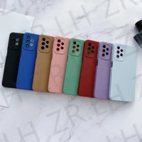 colorful thin soft silicone case for samsung galaxy a53 a52 a51 a13 a32 s22 s21 s20ultra m52 matte candy cover camera protection