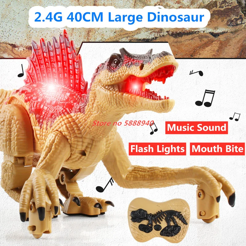 

40CM 2.4G RC Dinosaur Toy Flash Swing Dragon Roar Walking Music Electric Remote Control Animal Robot Kids Boys Birthday Gift RTF