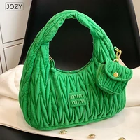 jozy 2 sets women bag purses and handbags luxury designer female top handle bags quilted cloth fabric ladies underarm bag 2022