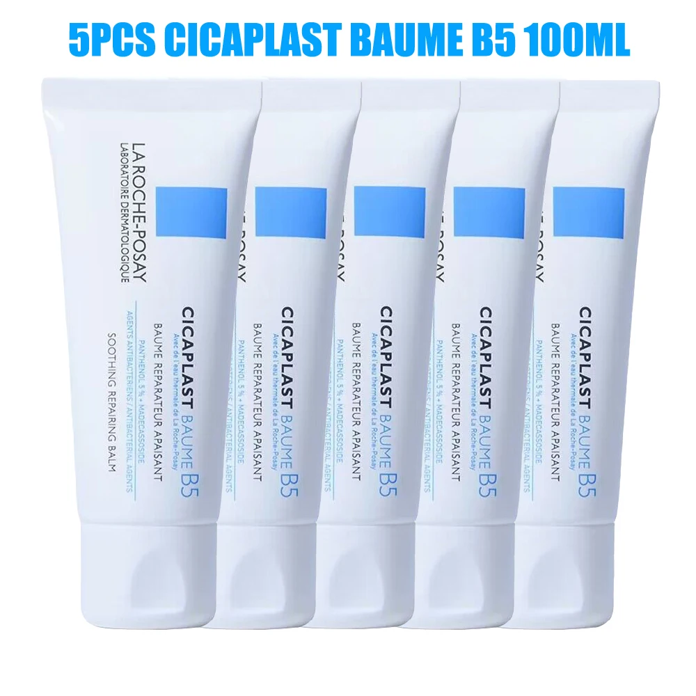 

5Pc La Roche-Posay B5 100ML Moisturizing Romoving Acen Cream Soothes Sensitive Skin Centella Repair Redness Dryness For All Skin