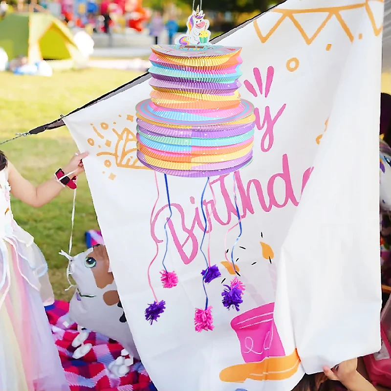 1 Набор Подарочная коробка Pinata Мультяшные единороги звезды фонари конфет декор