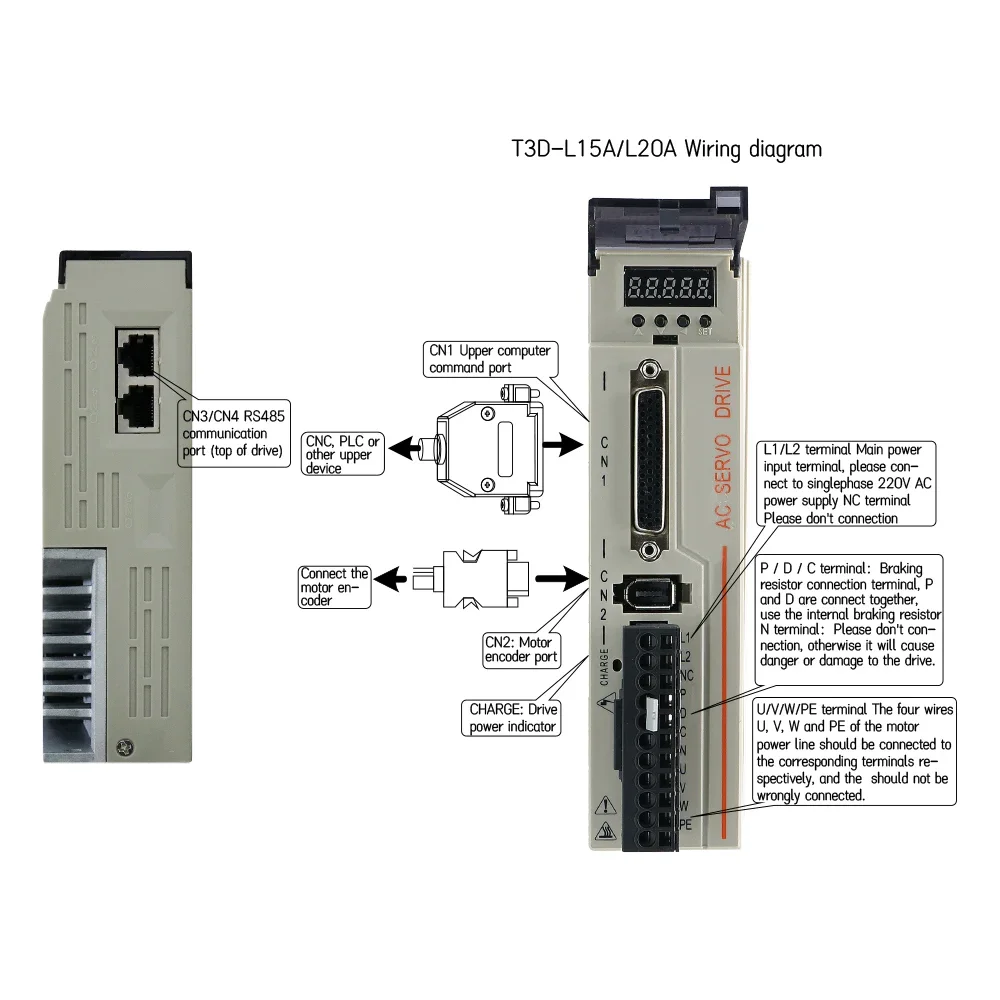 Серводвигатель переменного тока для HLTNC 60AST 400W 1.3N 110v 220V с магнитным 17 бит