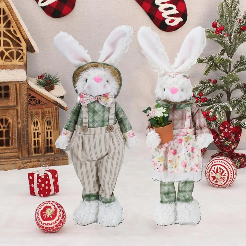 

Rabbit Decor for Festive Vintage Style Handmade Rabbit Ornament Eye-catching Photography Props for Men Women for Room for Party