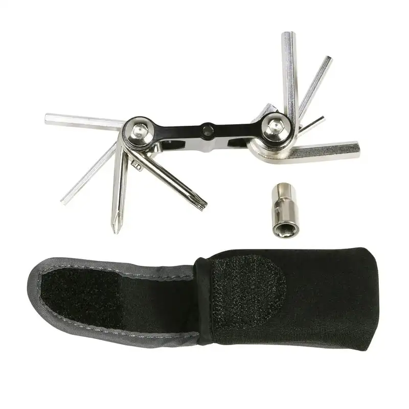 

Shop Route-9 Folding Bicycle Multi-Tool with 9 Functions, Black, Sliver