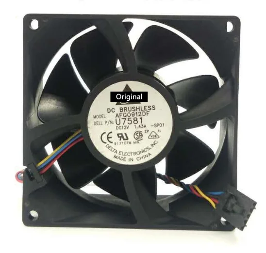 Вентилятор охлаждения шасси AFC0912DF U7581 100% 12 В 9032 А, 90 мм
